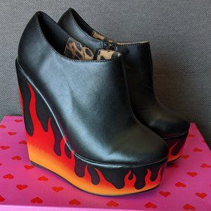 Iron Fist Shoes Fire Sign Wedge